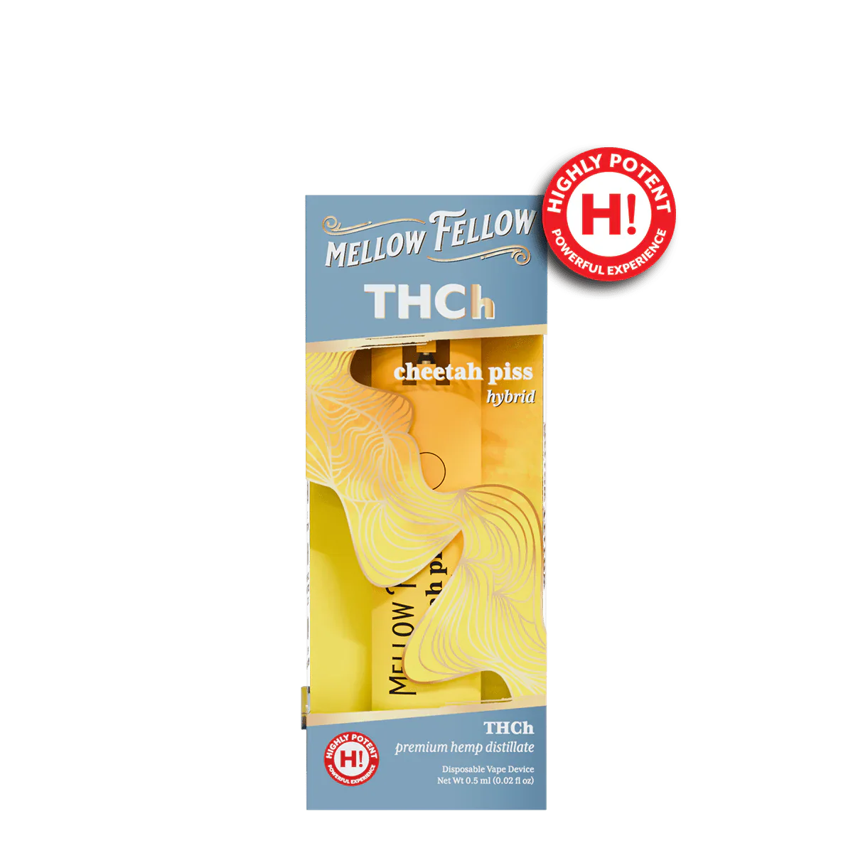 Mellow Fellow THCh 0.5g Disposable Vape - Cheetah Piss (Hybrid)