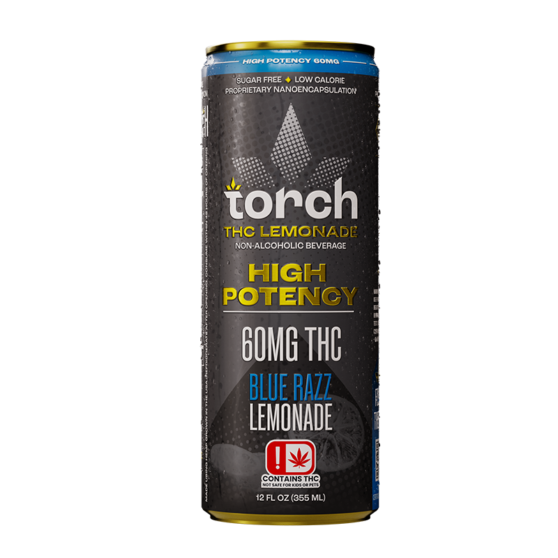 Torch Blue Razz Lemonade High Potency D9 THC Seltzer