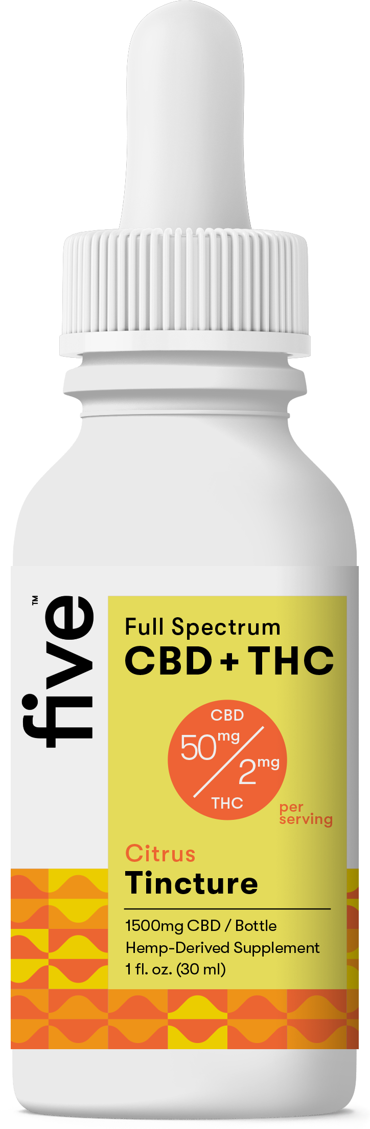 Five CBD Full Spectrum CBD+THC Oil (Upgrade)