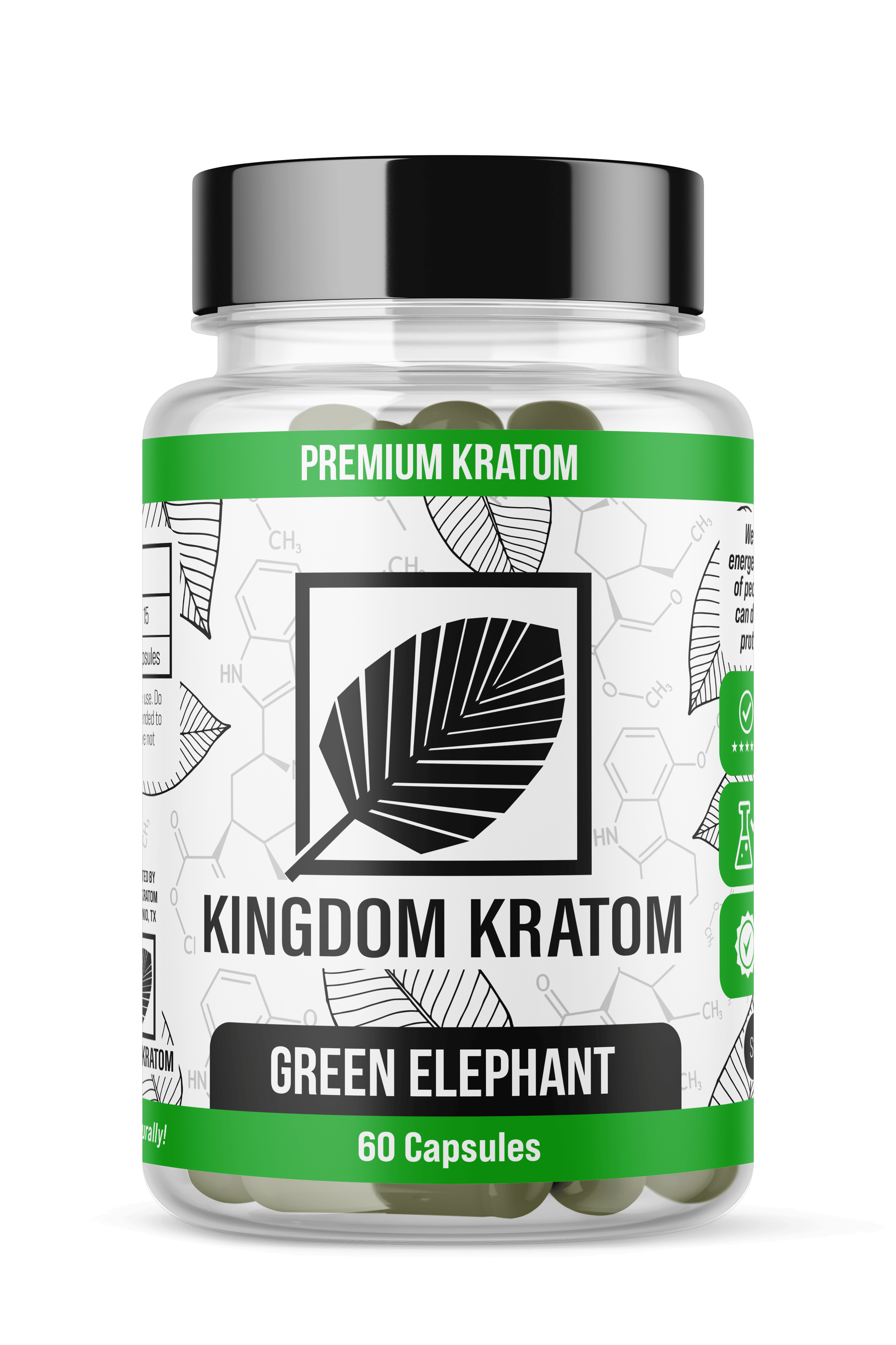 Kingdom Kratom Green Elephant Kratom Capsules