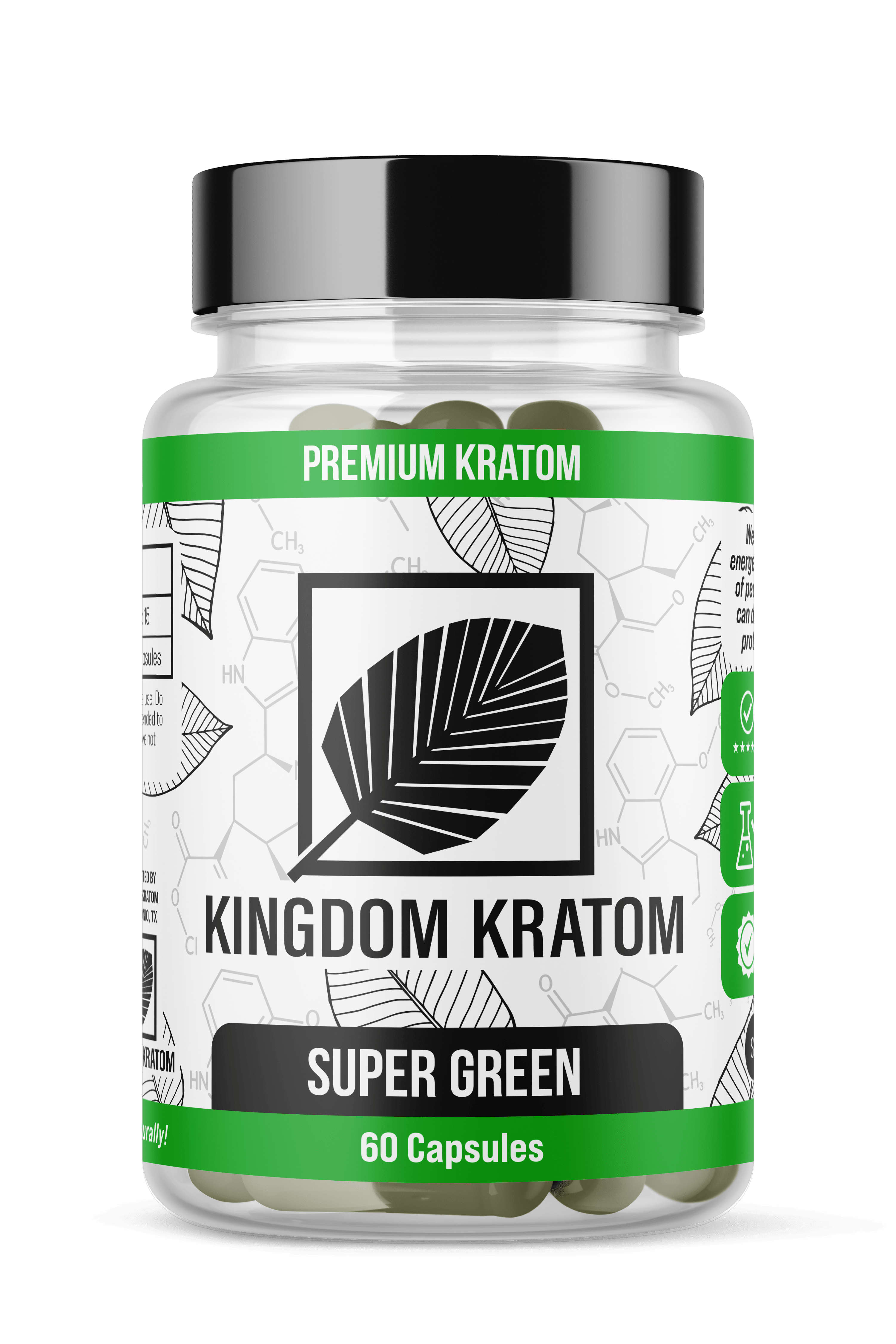 Kingdom Kratom Super Green Borneo Capsules