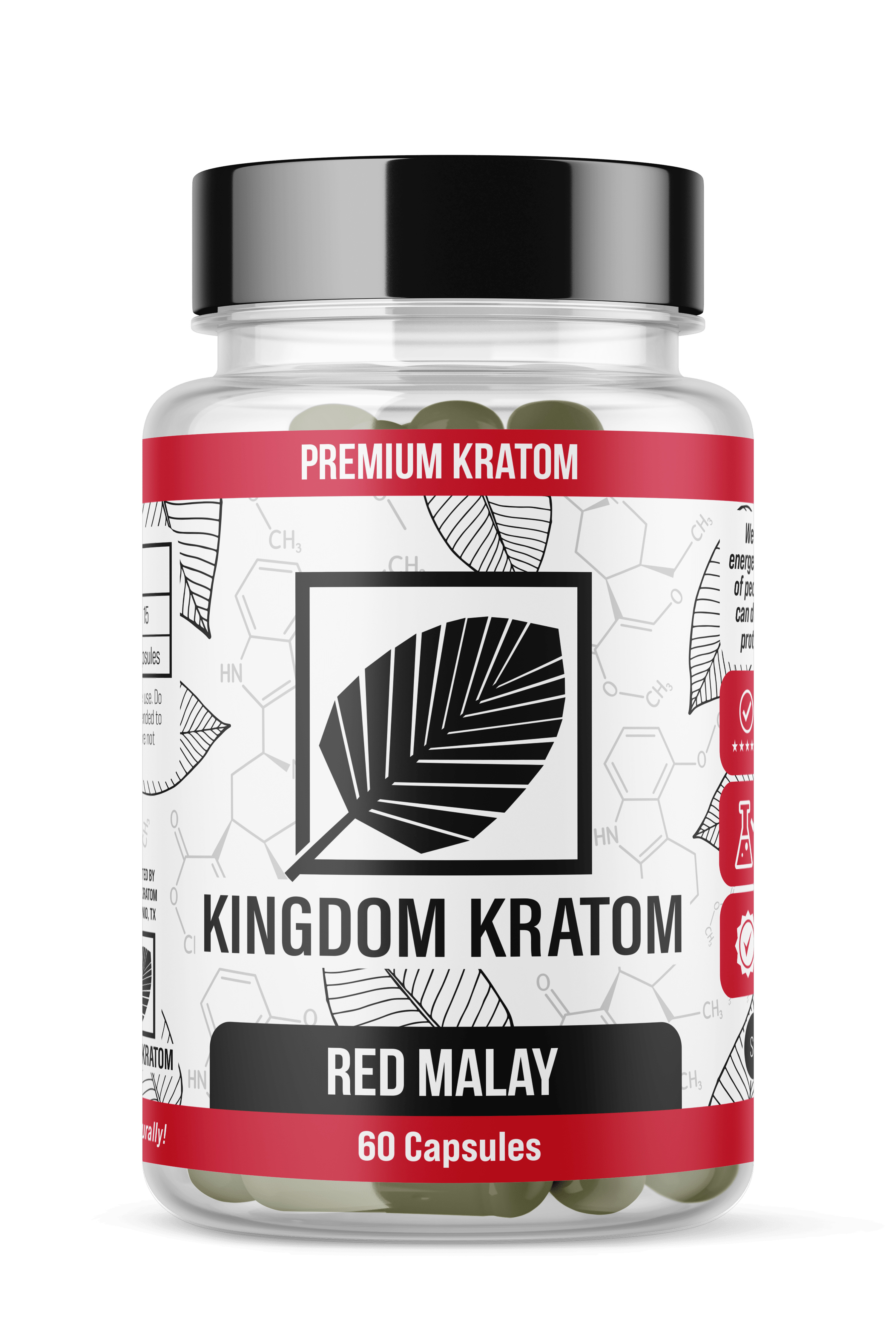 Kingdom Kratom Red Malay Kratom Capsules