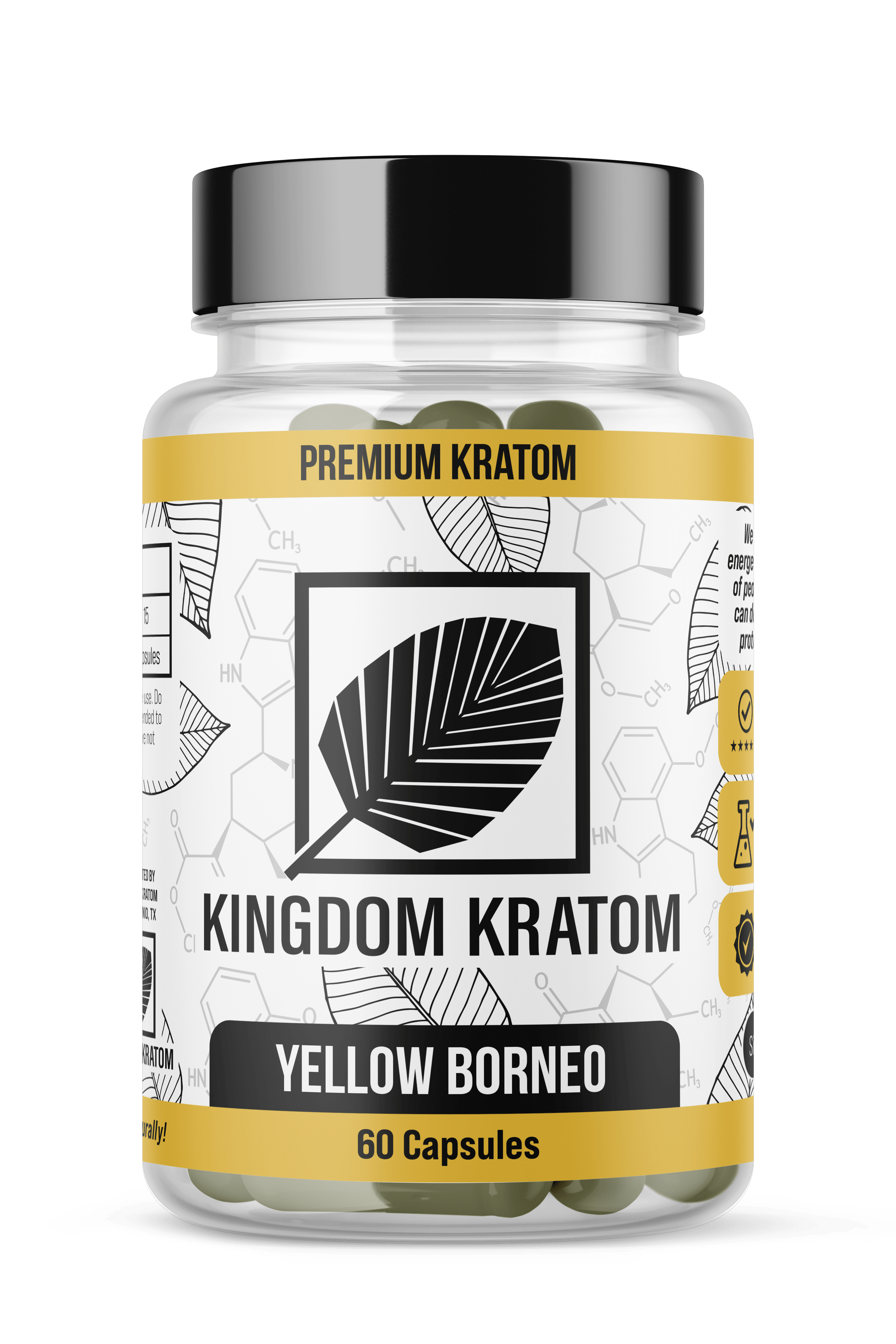 Kingdom Kratom Yellow Borneo Kratom Capsules