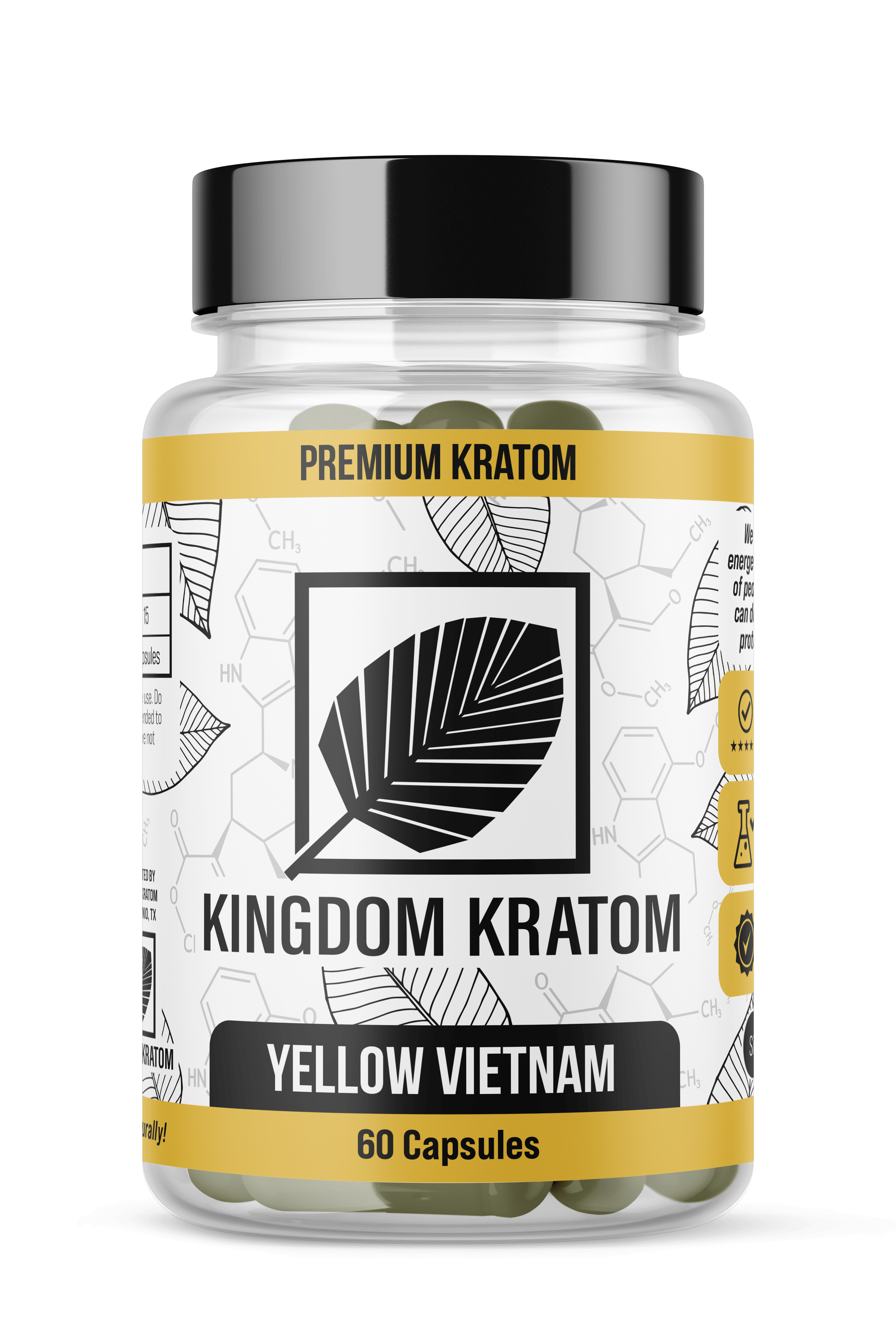 Kingdom Kratom Yellow Vietnam Kratom Capsules