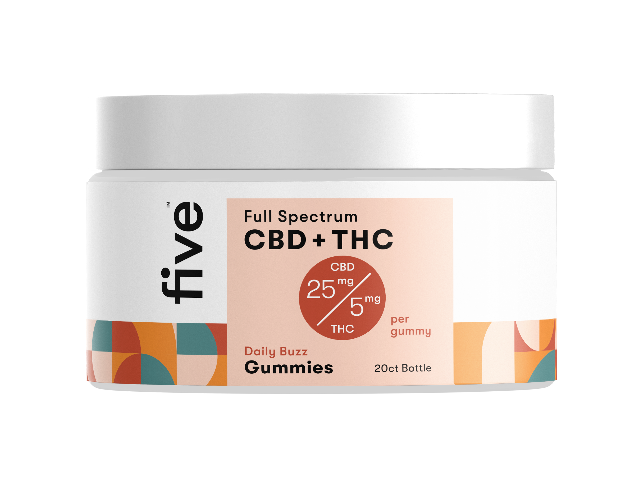 Five CBD Full Spectrum CBD + THC Gummies (20 ct)