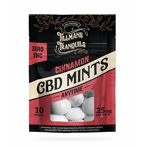 Tillmans Tranquils CBD Mints 25mg Cinnamon â€?No THC Best Price