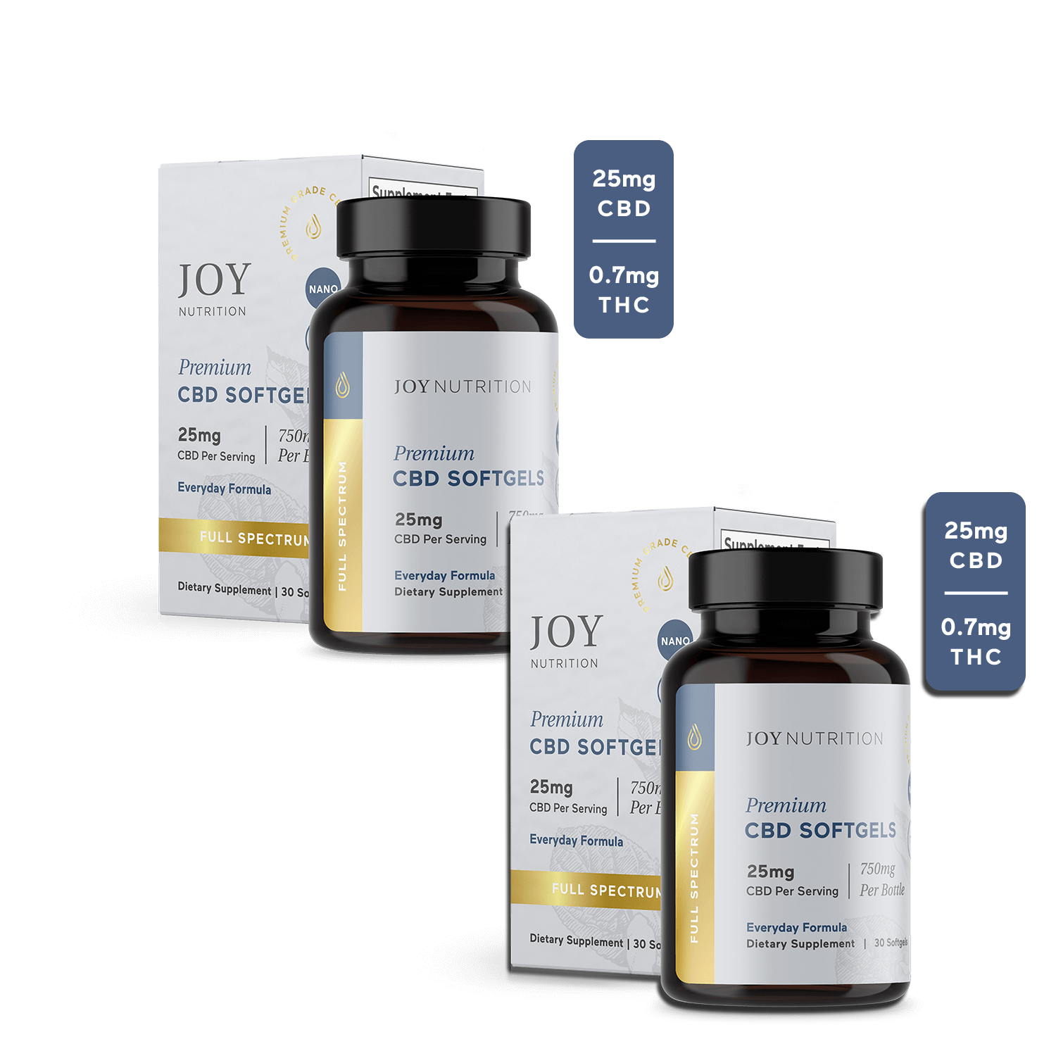 Joy Organics 25 mg Full-Spectrum CBD Softgels Value Pack Best Price