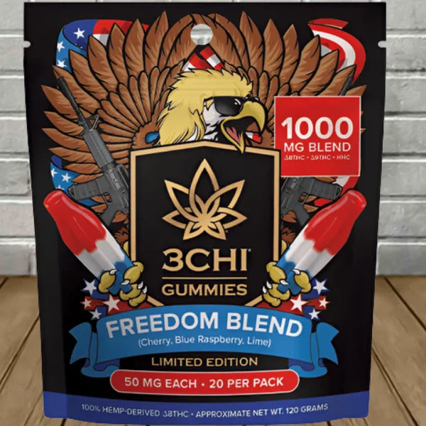 3Chi Limited Edition Freedom Blend Gummies 1000mg Best Price