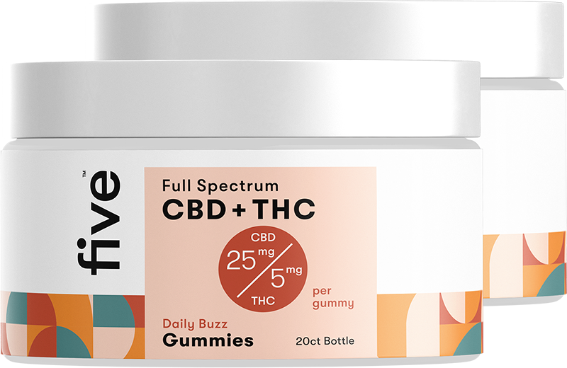 Five CBD Full Spectrum CBD + THC Gummies [Free]