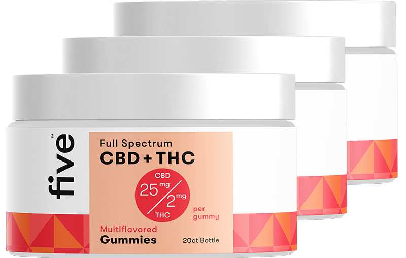 Five CBD Full Spectrum CBD + THC Gummies [Free]