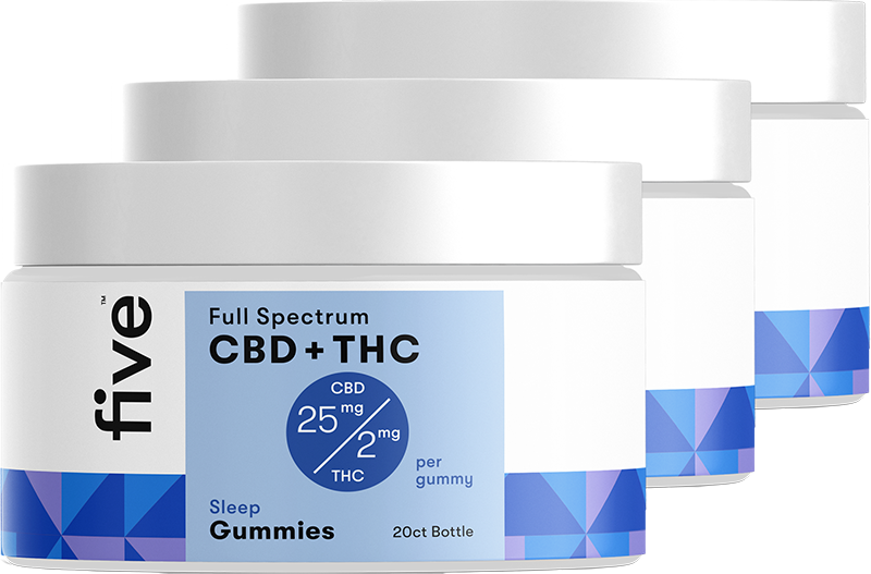 Five CBD Full Spectrum CBD + THC Gummies [Free]