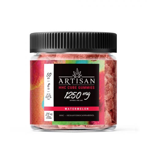 Artisan HHC THC Cube Gummies Watermelon 1250MG Best Sales Price - Vape Pens