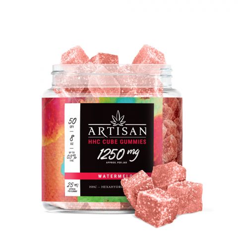 Artisan HHC THC Cube Gummies Watermelon 1250MG Best Sales Price - Vape Pens