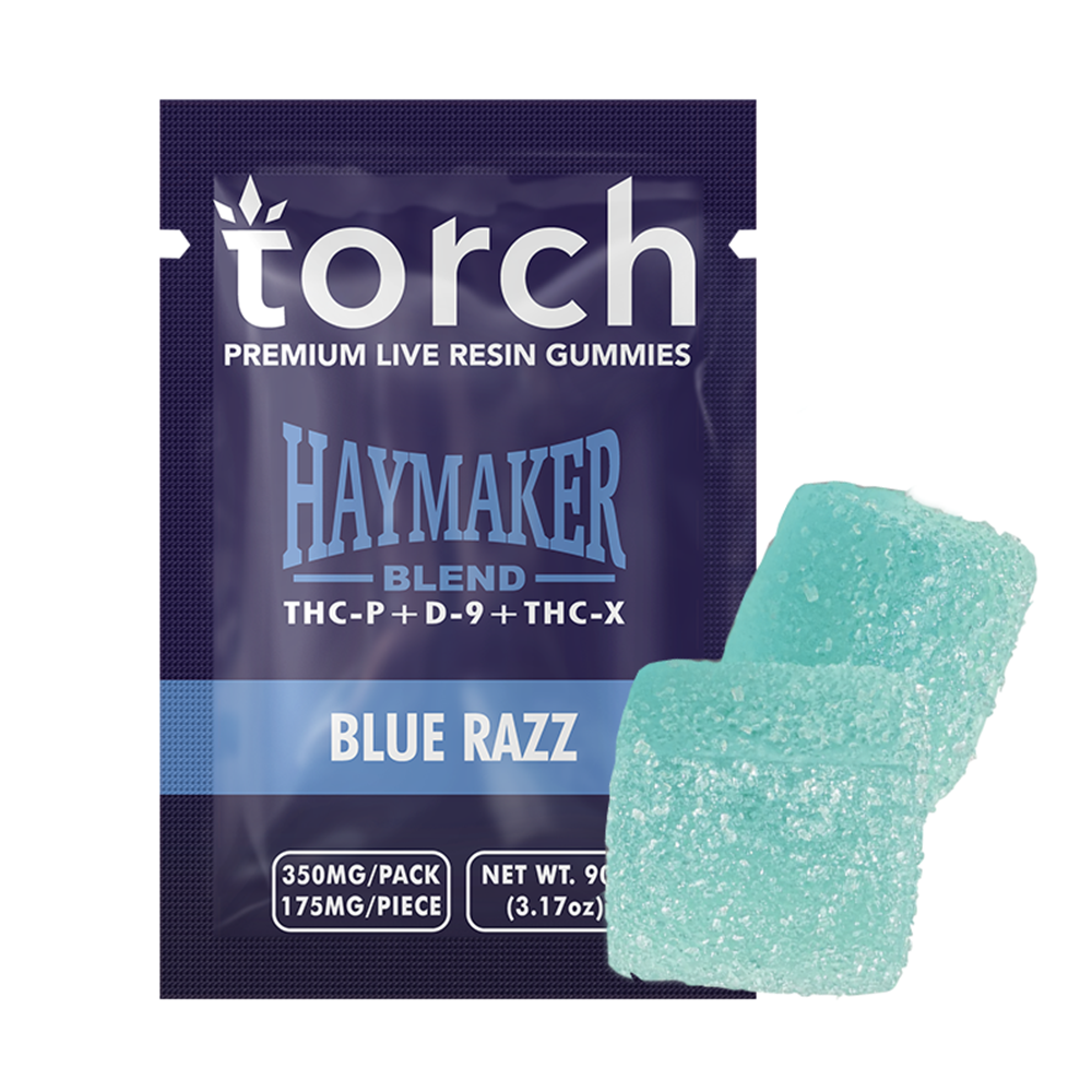 Torch Gummies Blue Razz | 2ct | 350mg Best Sales Price - Gummies