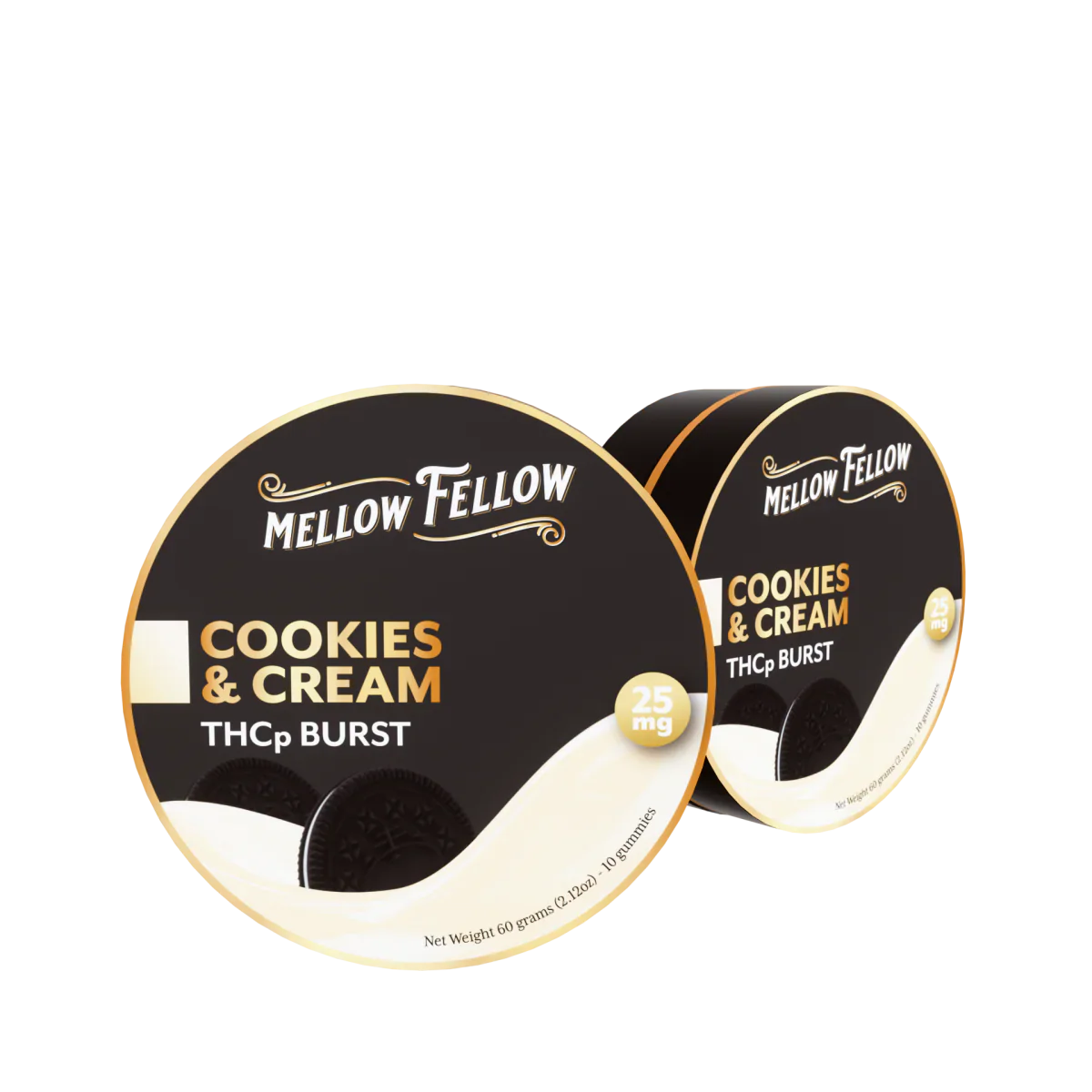 Mellow Fellow THCp Bursts Edibles - Cookies & Cream - 25mg