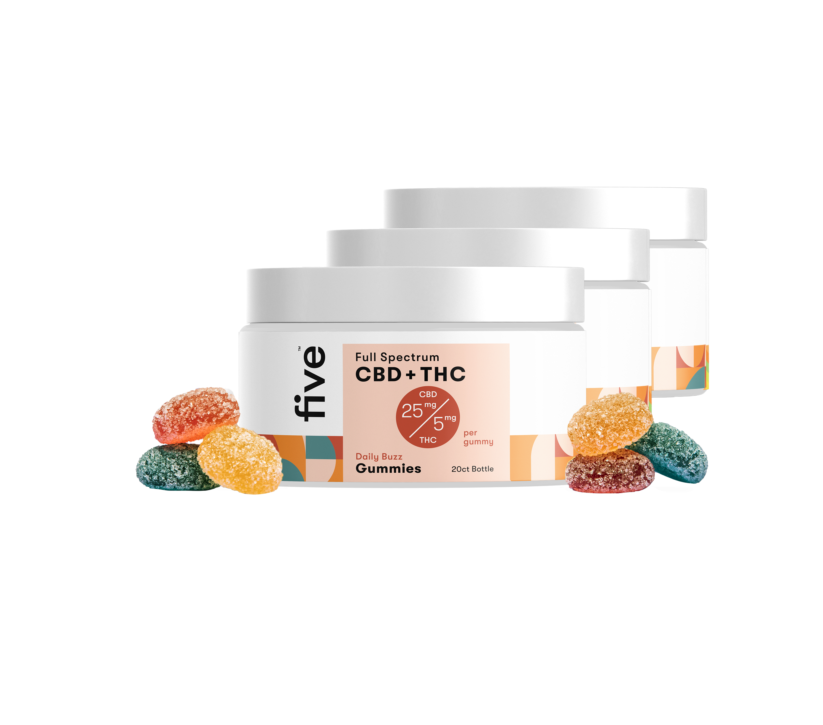 Five CBD Full Spectrum CBD + THC Gummies [Free]