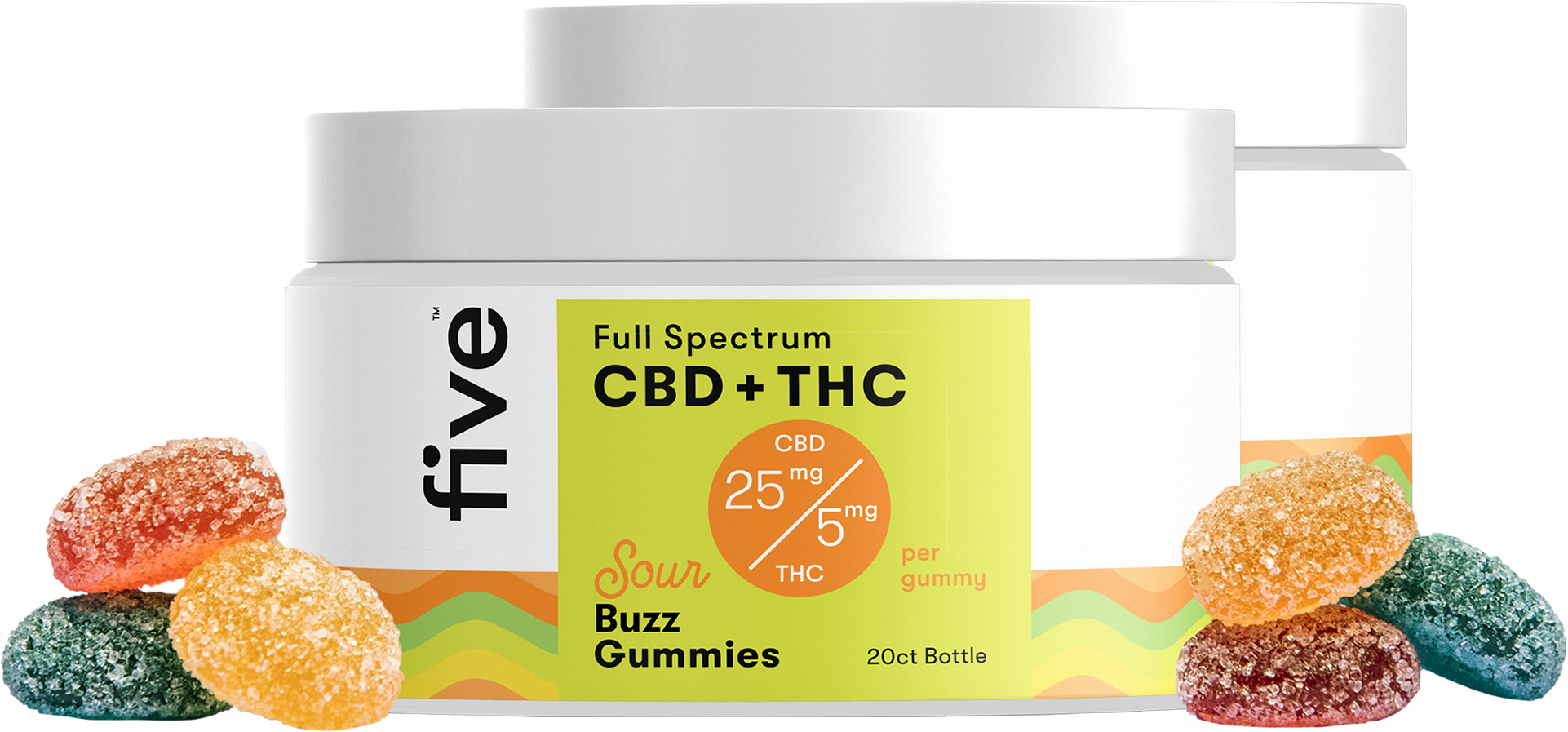 Five CBD Full Spectrum CBD + THC Gummies [Free]