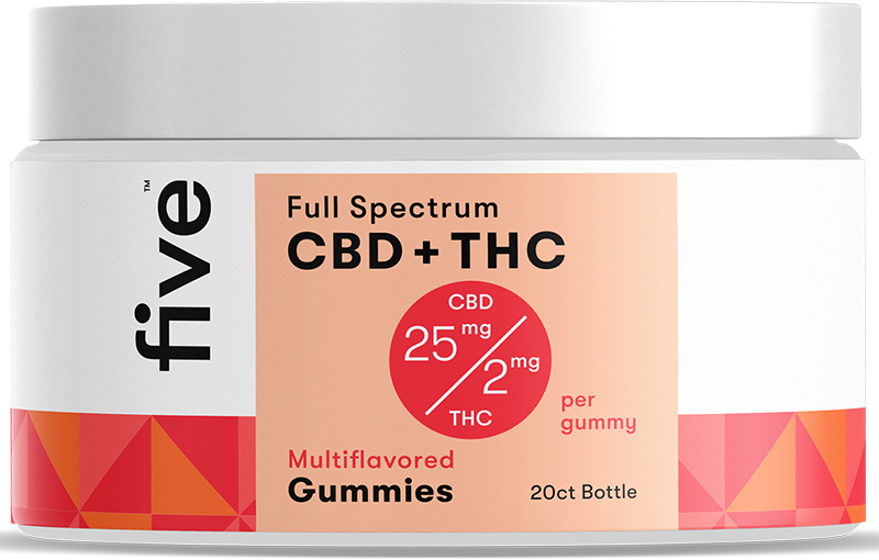 Five CBD Full Spectrum CBD + THC Gummies [Free]