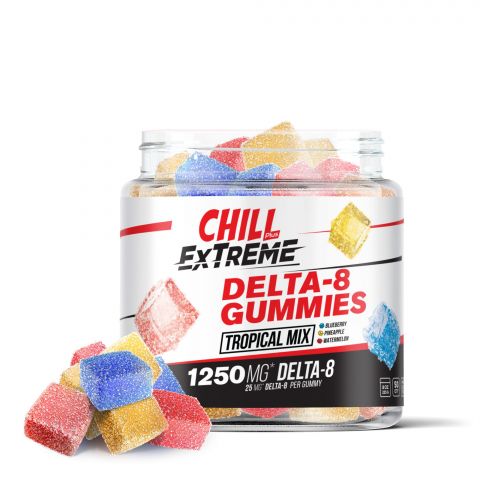 Chill Plus Delta-8 Extreme Tropical Mix Gummies 1250X Best Price