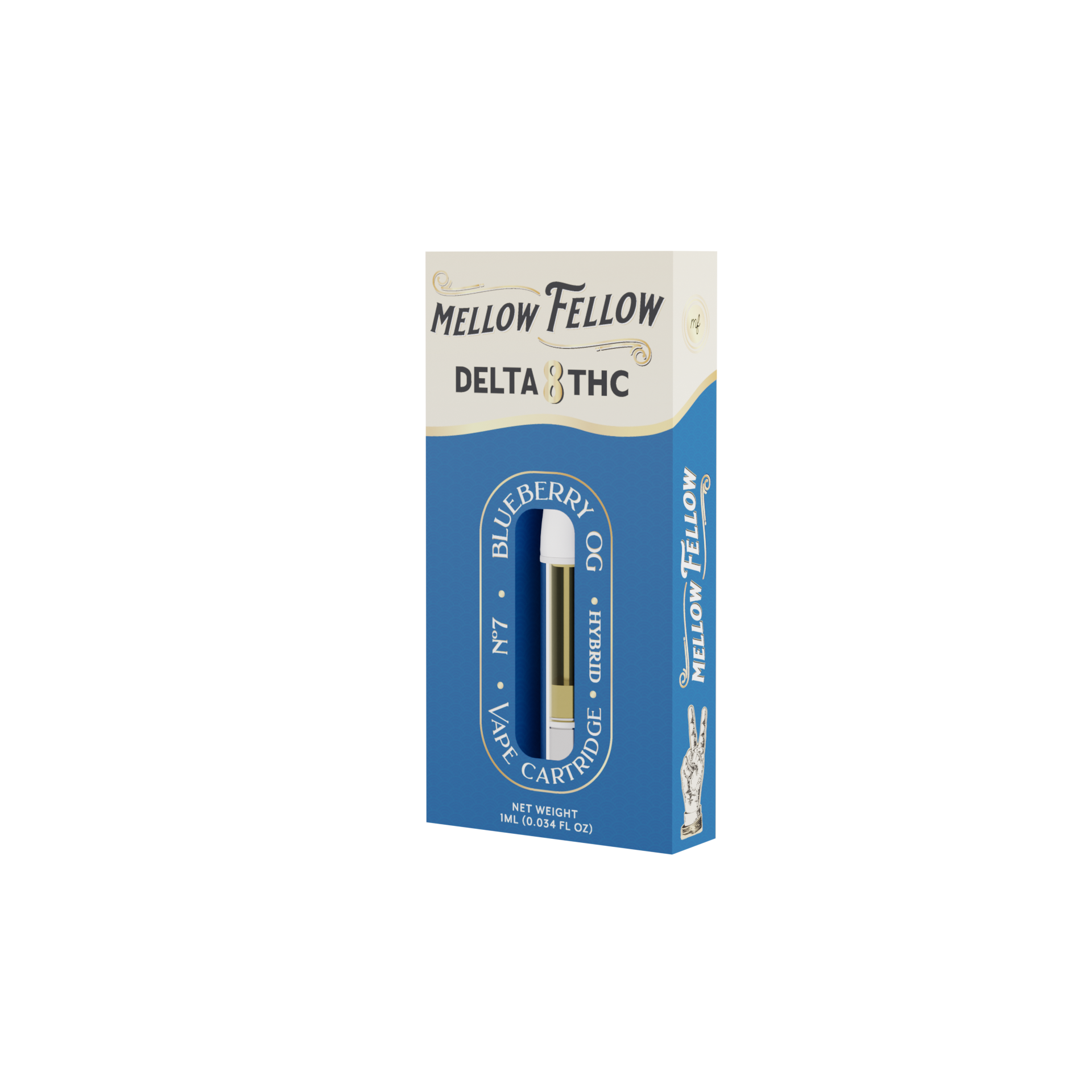 Mellow Fellow Delta 8 1ml Vape Cartridge Blueberry OG Best Price