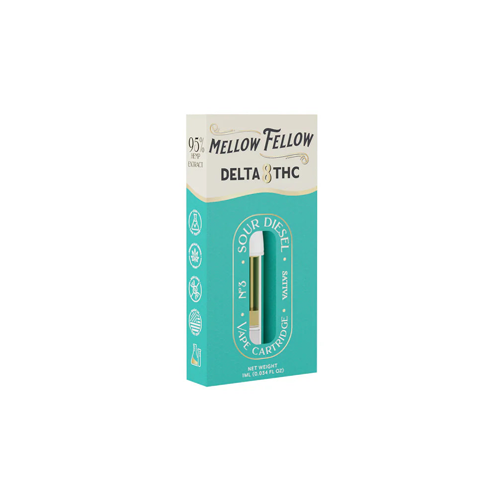 Mellow Fellow Delta 8 1ml Vape Cartridge Sour Diesel