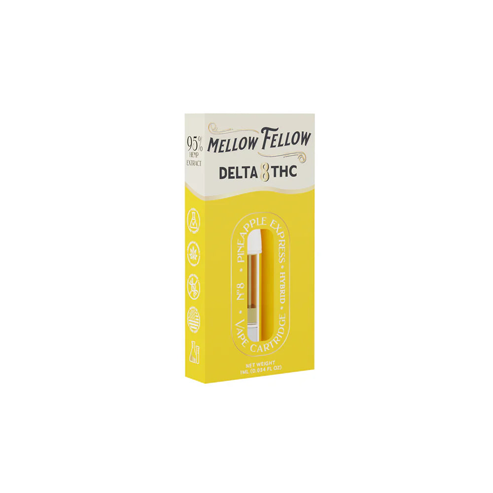 Mellow Fellow Delta 8 1ml Vape Cartridge Pineapple Express