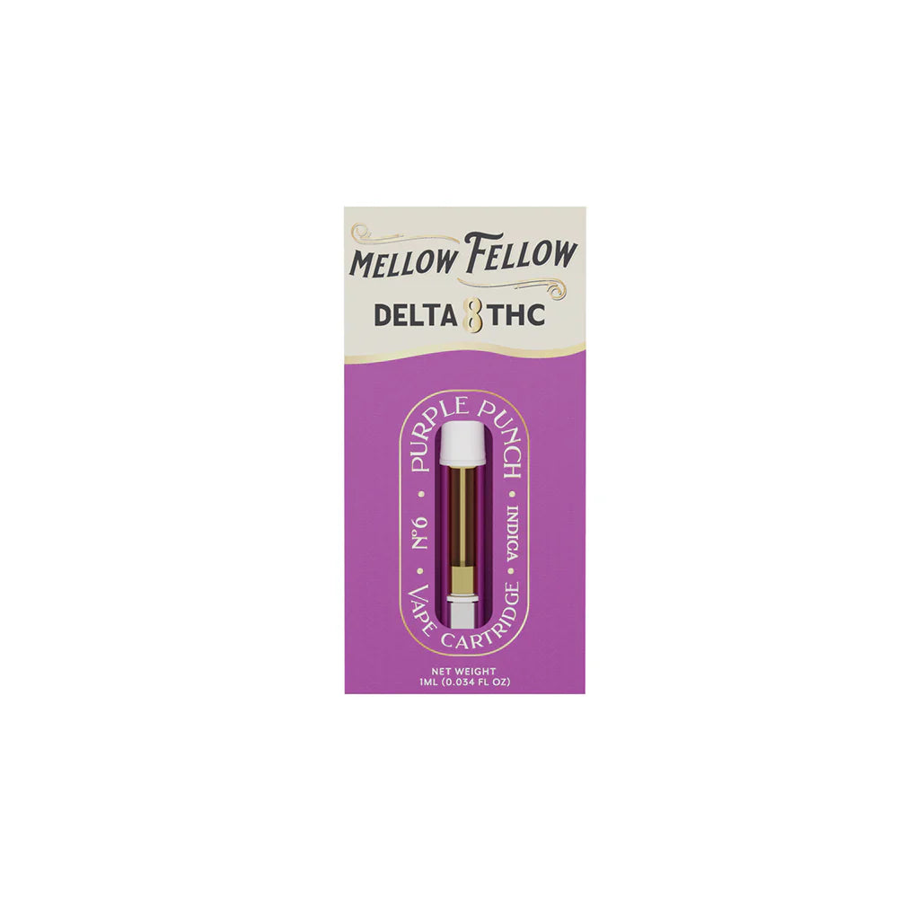 Mellow Fellow Delta 8 1ml Vape Cartridge Purple Punch