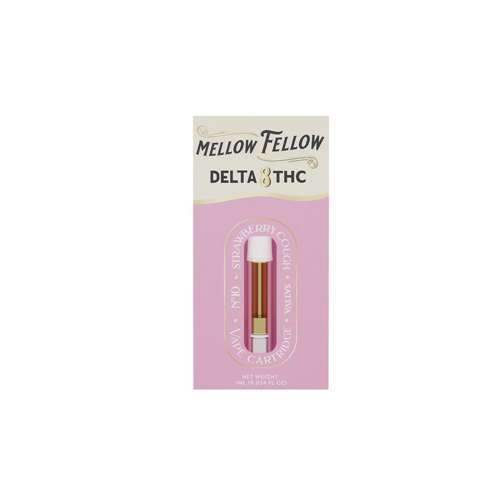 Mellow Fellow Delta 8 1ml Vape Cartridge Strawberry Cough