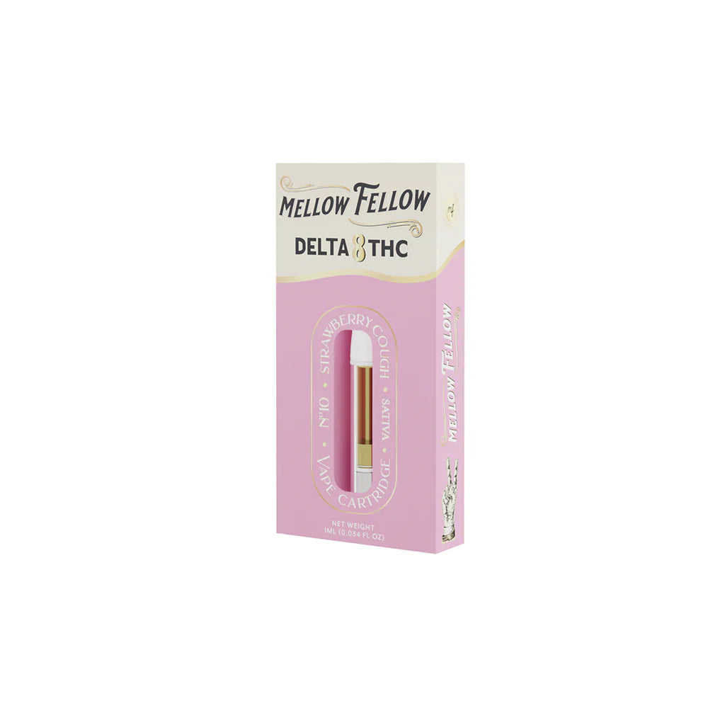 Mellow Fellow Delta 8 1ml Vape Cartridge Strawberry Cough