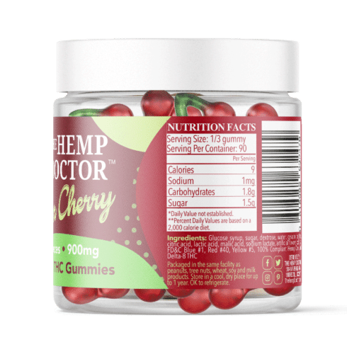 The Hemp Doctor Delta 8 THC Sour Cherry 900mg 30-count