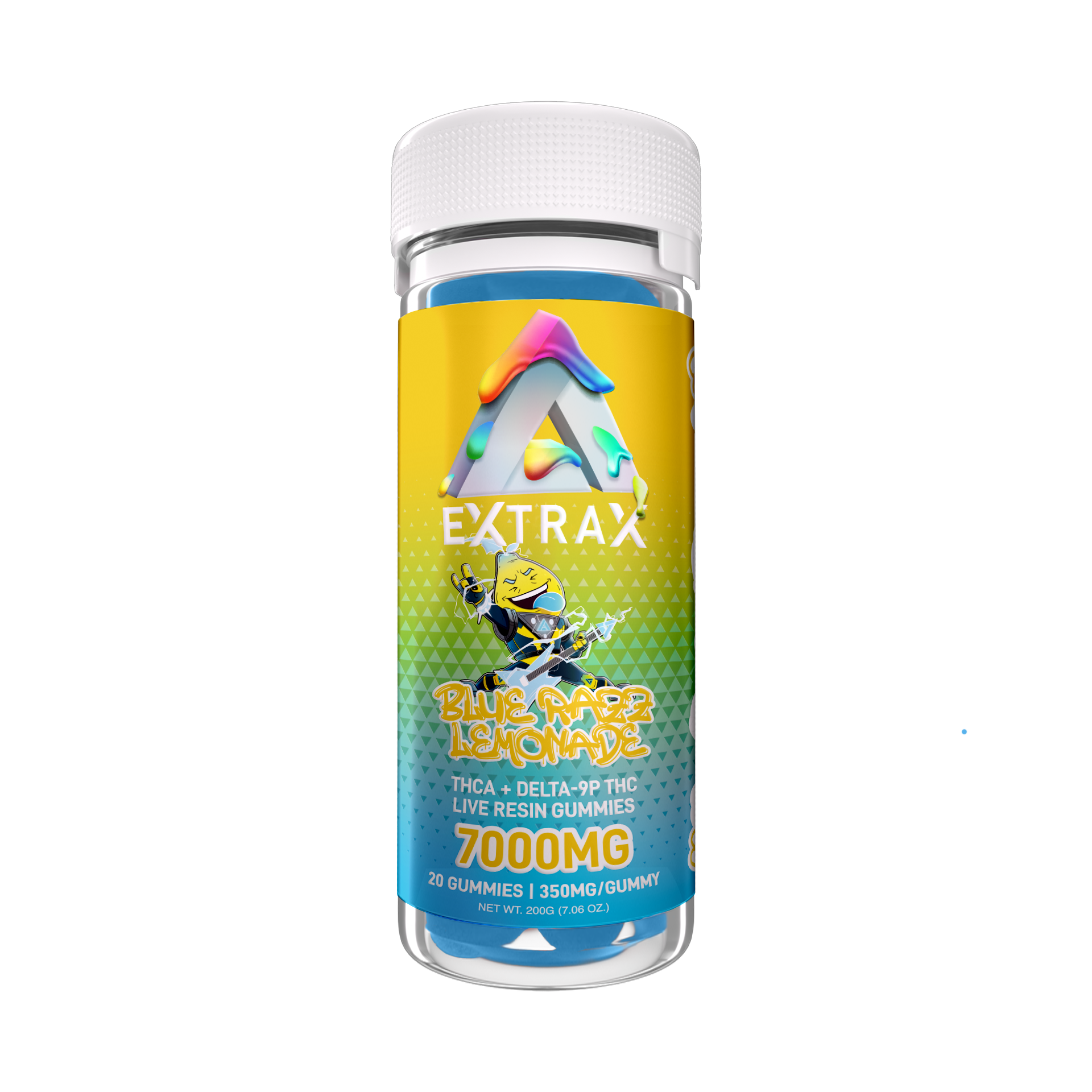 Delta Extrax Blue Razz Lemonade | Gummies THCa 7000mg | Adios Blend Best Sales Price - Gummies