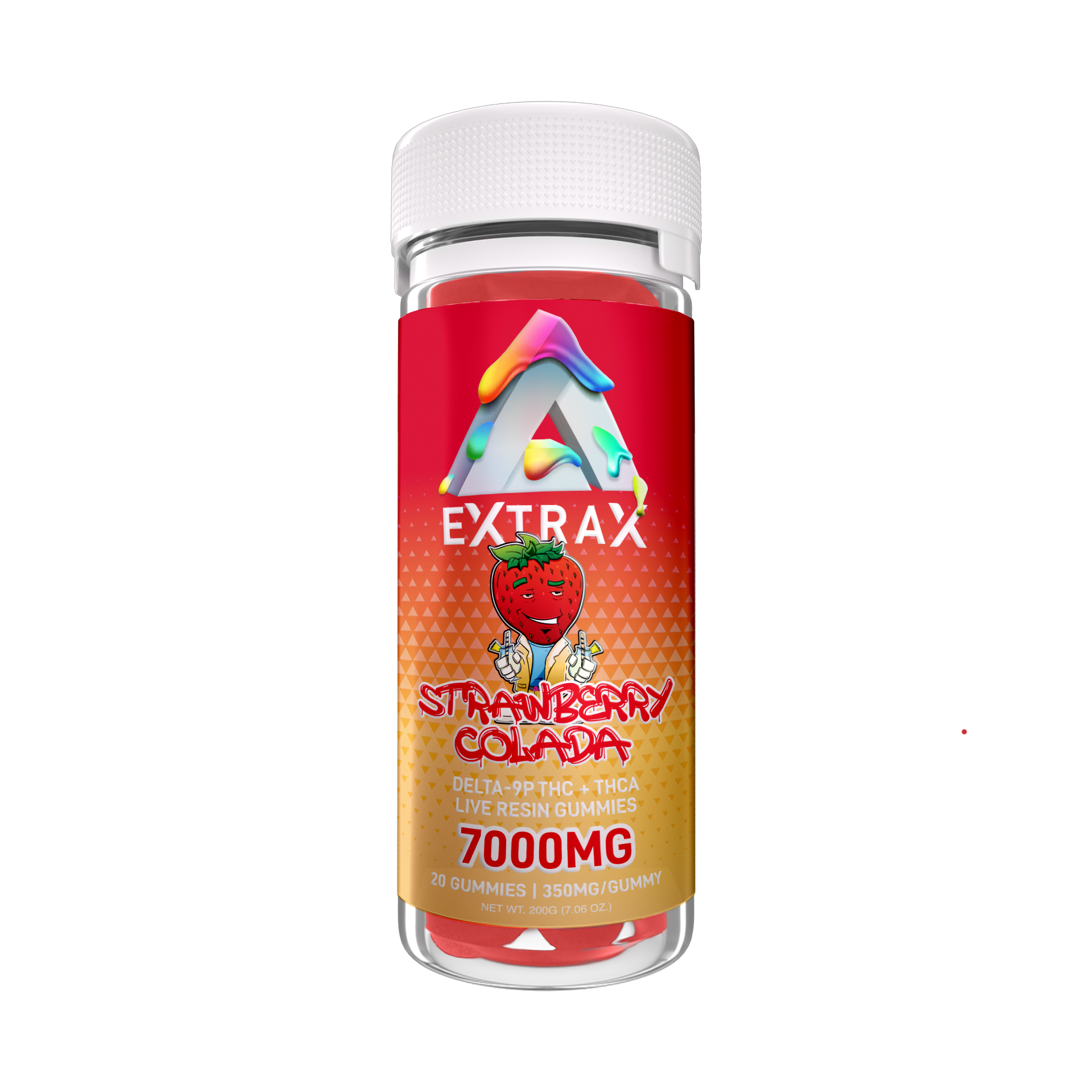 Delta Extrax Strawberry Colada | Gummies THCa 7000mg | Adios Blend Best Sales Price - Gummies