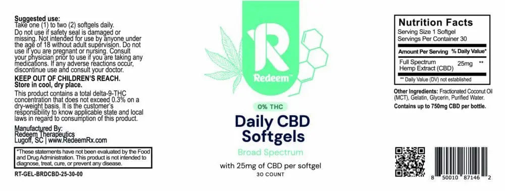 Broad Spectrum CBD Softgels