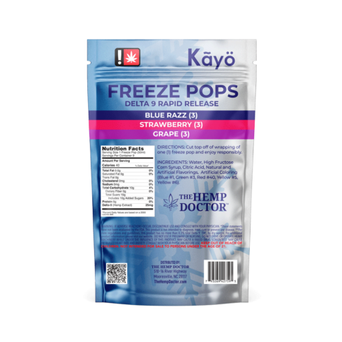 The Hemp Doctor 25MG THC Freeze Pops | Kayo Rapid Release