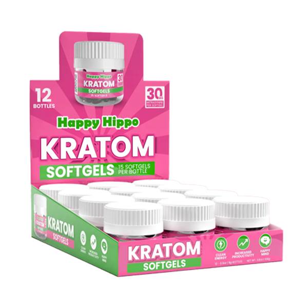 Happy Hippo Kratom Extract Softgels 30mg