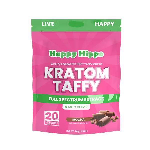 Happy Hippo Kratom Extract Taffy – 20mg Mitragynine