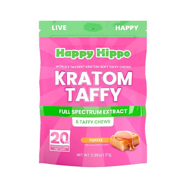 Happy Hippo Kratom Extract Taffy – 20mg Mitragynine