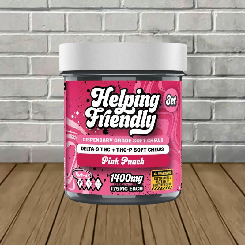 Helping Friendly Dispensary Grade Delta 9 THC + THCP Soft Chews 1400mg