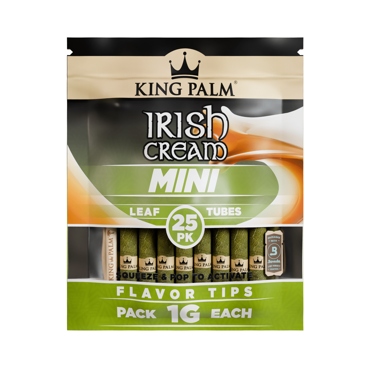 King Palm 25 Mini Rolls – Irish Cream