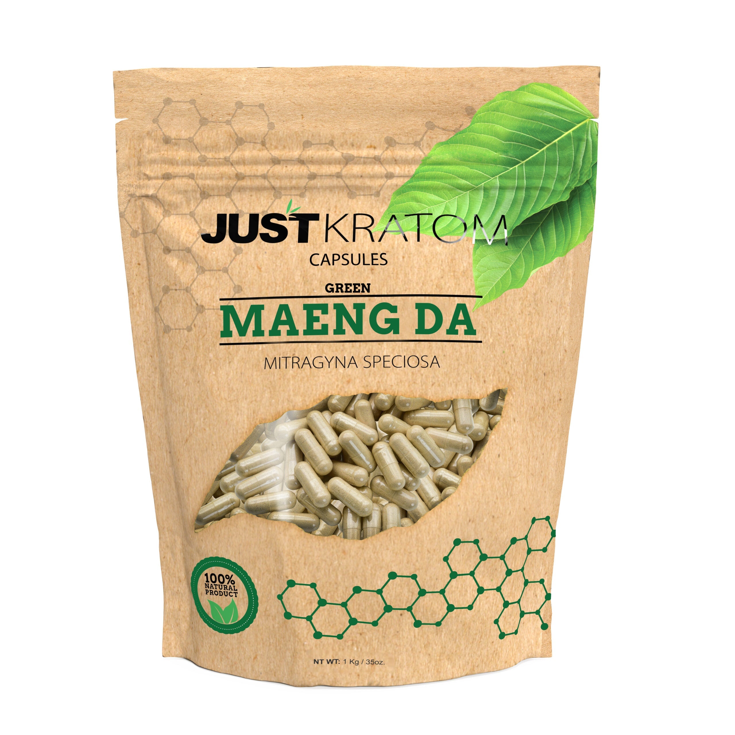 Just Kratom Green Maeng Da Kratom Capsules