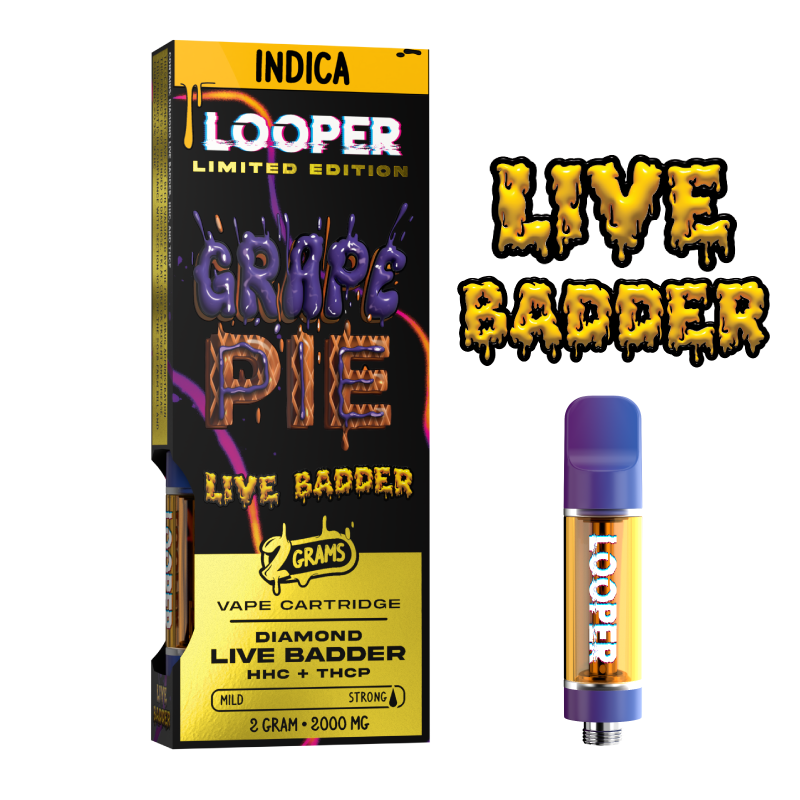 Looper Live Badder 2g Cartridge: Grape Pie