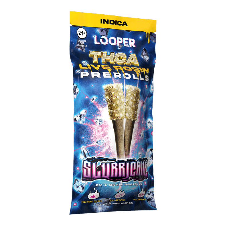 Looper Vape THCA Live Rosin Prerolls 1G: Slurricane