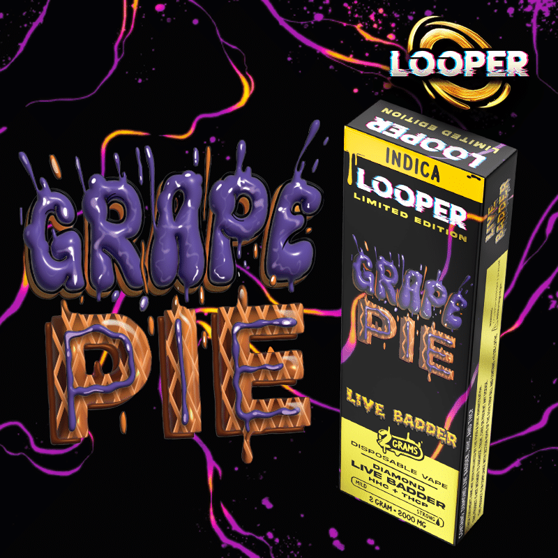 Looper Vape Live Badder 3g Disposable: Grape Pie