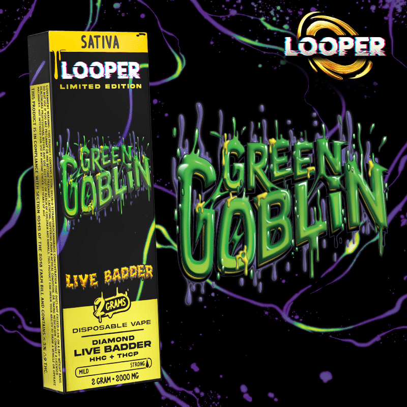 Looper Vape Live Badder 3g Disposable: Green Goblin