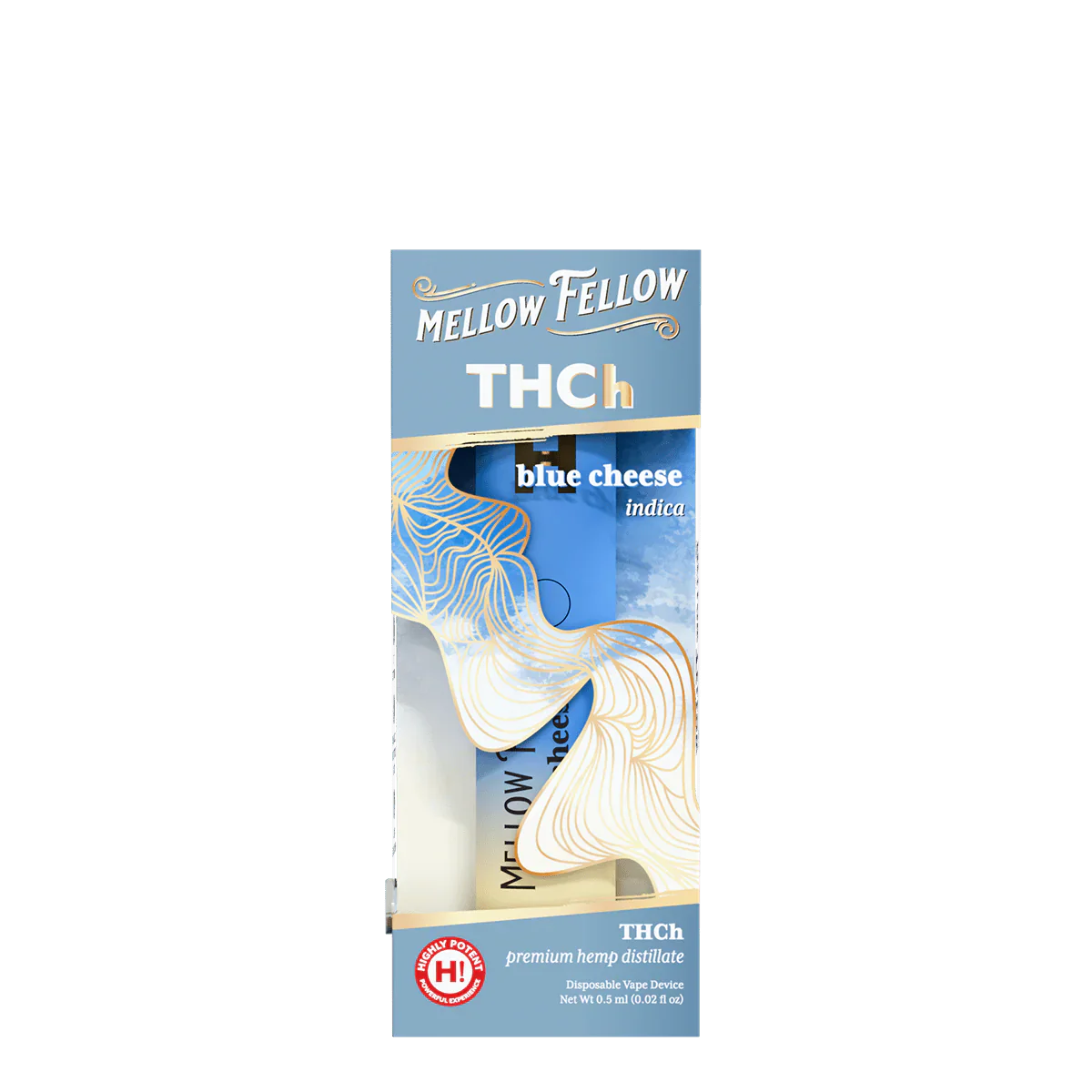 Mellow Fellow THCh 0.5g Disposable Vape - Blue Cheese (Indica)