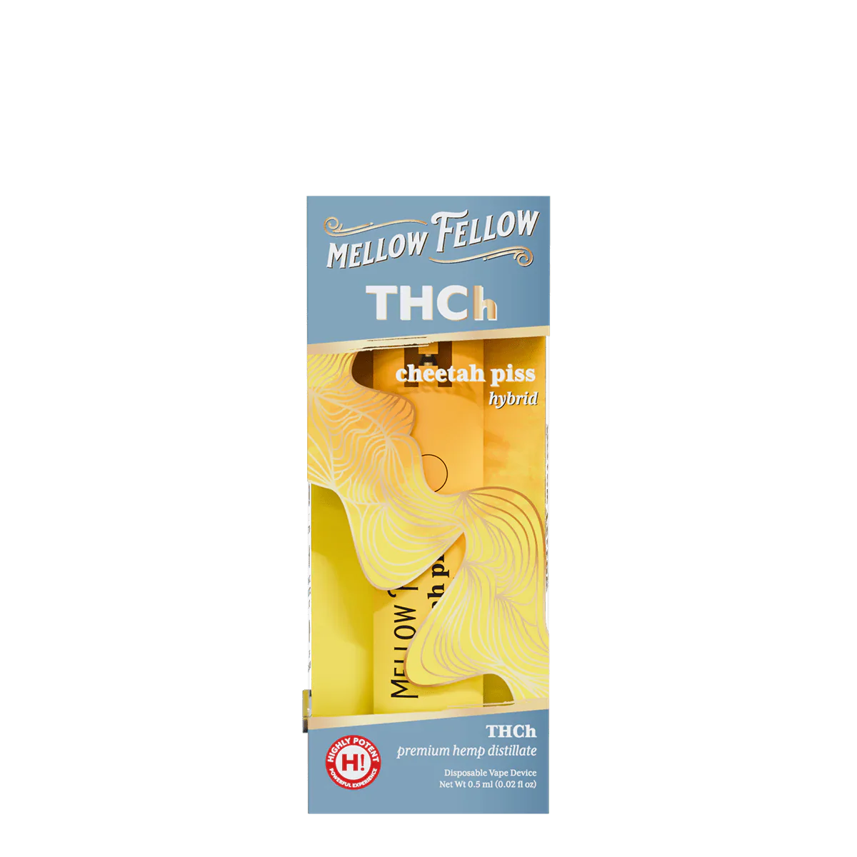 Mellow Fellow THCh 0.5g Disposable Vape - Cheetah Piss (Hybrid)