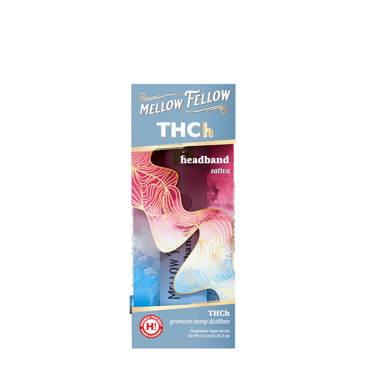 Mellow Fellow THCh 0.5g Disposable Vape - Headband (Sativa)