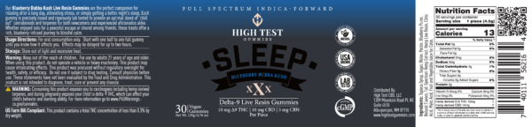 High Test Gummies🌙Blueberry Bubba Kush Sleep Live Resin – Indica Best Price