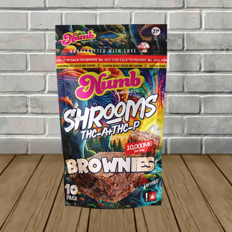 Numb Shrooms Brownies THC-A + THC-P 10000mg