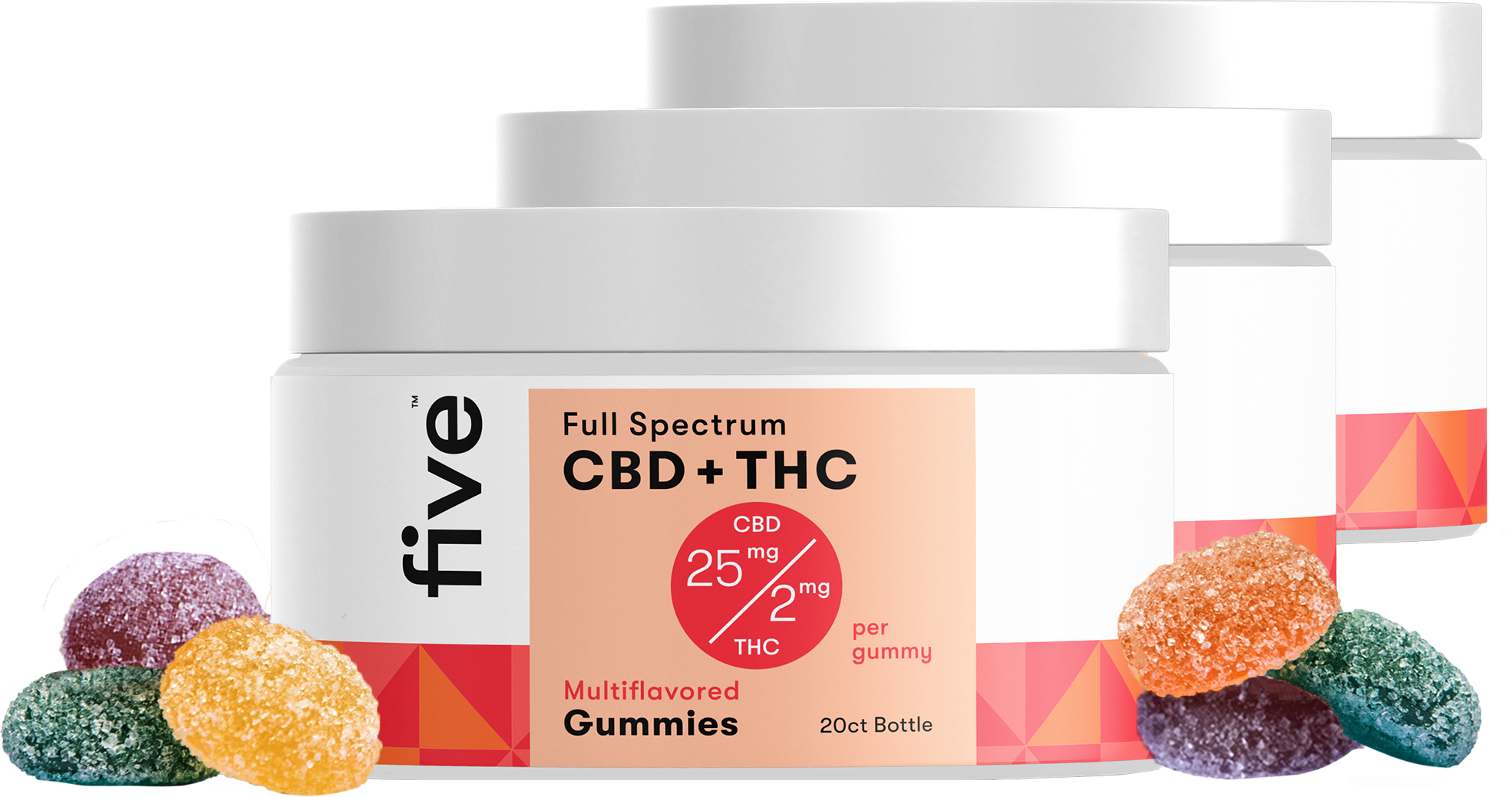 Five CBD Full Spectrum CBD + THC Gummies [Free]